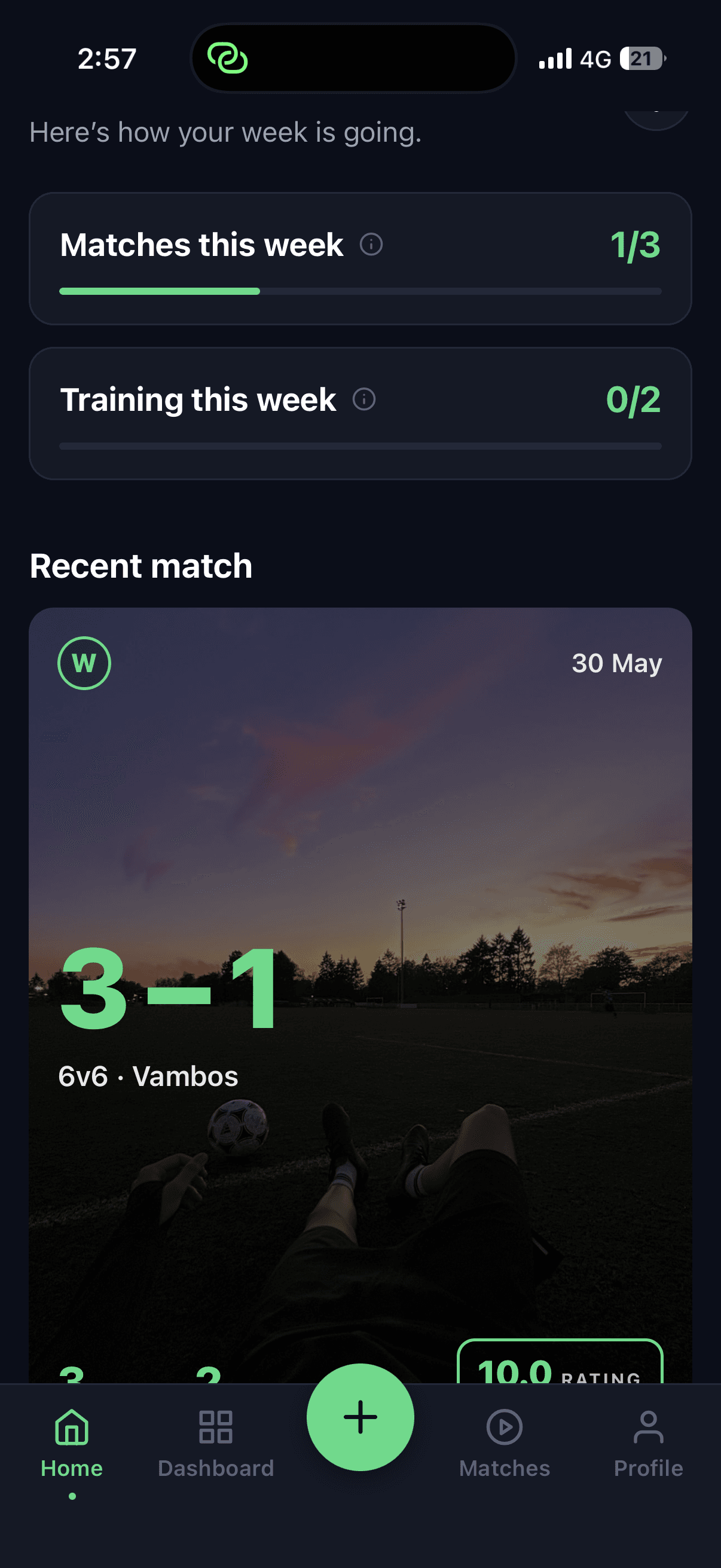 Rabona home screen