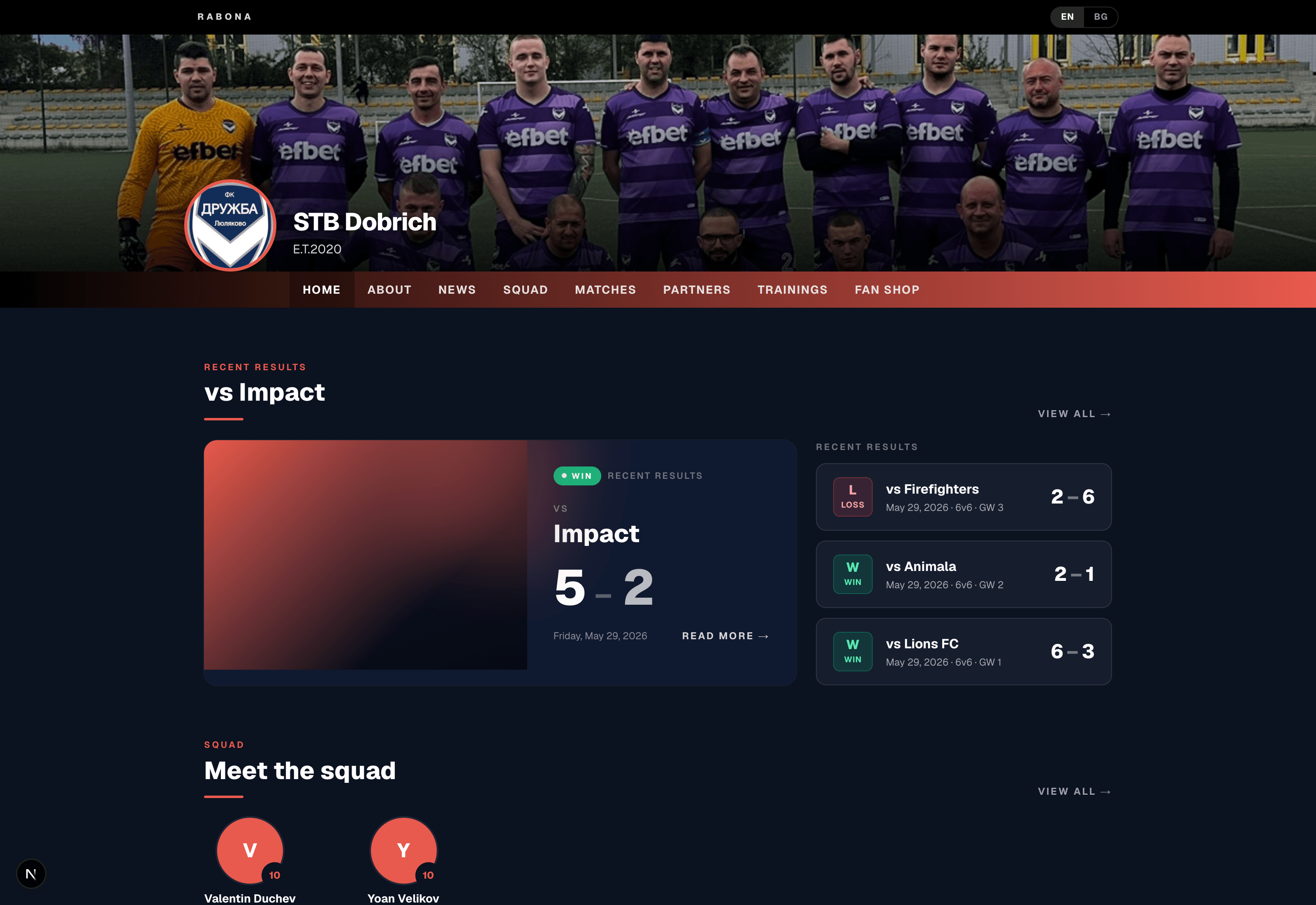 STB Dobrich public team site